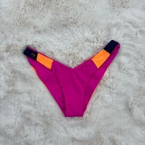 Maaji Reversible Magenta and Neon Orange Bikini Bottom
